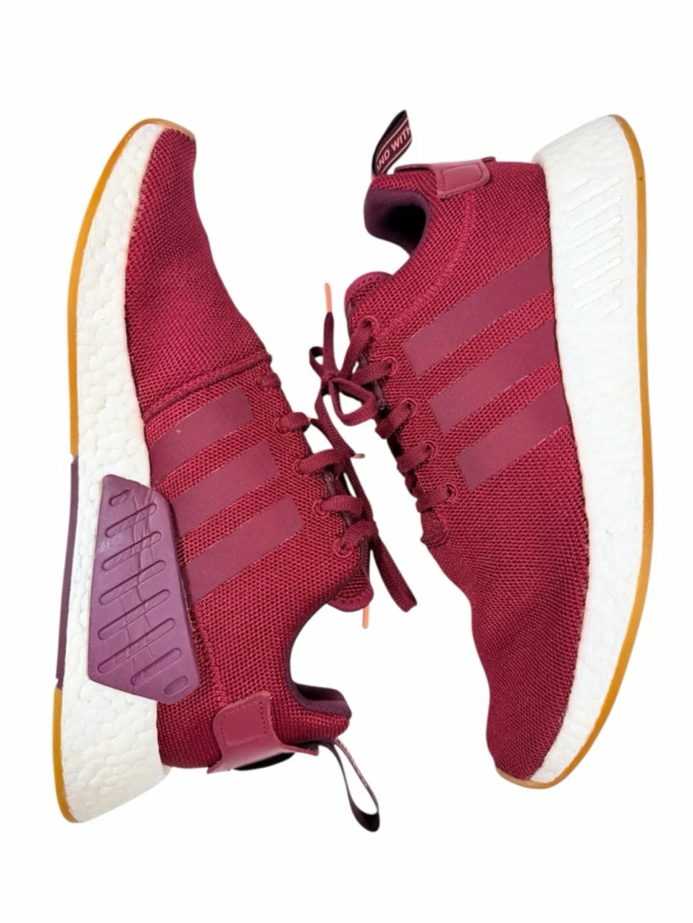 Adidas Mens 10 NMD_R1 Collegiate Burgundy‎ Maroon Gum Sole B37647 Streetwear
